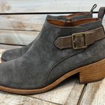 Kork-Ease  Mesa Grey Suede Leather Ankle Boots Women's 7.5 Boho Luxe Quiet Luxury Photo 3