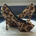 JustFab  Browns & Black Leopard Animal Print Pep Toe Bow Stiletto Heels Sz 10. Photo 5