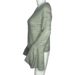 Jack by BB Dakota  Sweater Womens Medium Marled Gray Deja Vu Bell‎ Sleeve Neutral Photo 2