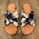 Madewell The Skyler Blue Tie Dye Slide Sandals Size 6 Photo 0