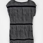 Marimekko for Target Dress Women Size Small Black White Terrycloth Side Slit Photo 1