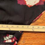 Luxology  Maxi Dress Black Floral Short Sleeve, Lined Size 6 Boho Whimsigoth Photo 5