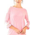 Lilly Pulitzer - Charla Ruffle Cuff Sweater Coral Reef Tint Heather Photo 0