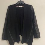 Coco + Jaimeson  women’s black asymmetrical 100% acrylic short Cardigan size M/L Photo 0