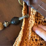 st. john's bay Vintage  Shoulder Bag Woven Paper Beaded Zipper Boho Coastal Photo 9