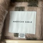 American Eagle  Womens Faux Fur Plaid Oversized Shirt Jacket XS ♦️ Photo 4