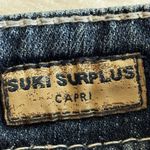 Silver Jeans ‎ Suki Surplus Capri Womens 26 Blue Denim Embroidered Pockets Casual Photo 8