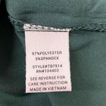 Mine Shirt Women Medium Green Satin Blouse Neutral Preppy Office Casual Bohemian Photo 6