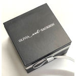 NEW Olivia & Jackson Fine Silver Plated Gold Tone Crystal Earrings Photo 6