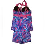 Swimsuits for All Two Piece Skirt Swimsuit Tankini Tropical NEW Size 5XL Blue Photo 1