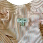 Orvis Women’s  Peach White Zip Front Seersucker Jacket Photo 2