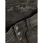 Free People Moto Biker Jeans Black Washed Denim Button Fly Ankle Zip Size 31 Photo 6