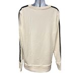 Adidas  Women's Crew Neck Sweatshirt White with Black Stripes Size L Photo 3