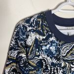 Joie  floral print cropped Crewneck sweatshirt with thumb holes size L Photo 3
