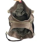 Coach  Madison Phoebe Pebbled Leather 3 Compartment Purple Brown Shoulder Bag Photo 10