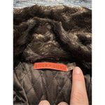 Alice + Olivia Stacey Bendet Brown Copper Faux Fur Coat Jacket size S Photo 4