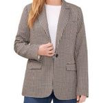 Vince Camuto NWT checkered plaid tan blazer size small Photo 0