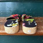 Mystique Boutique Tropical Floral Wedge Sandals 10 NWOT Photo 5