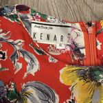 Kenar Vintage Ann Tjian  2 Red‎ Floral 3/4 Sleeve Dress  Size 6 Photo 5