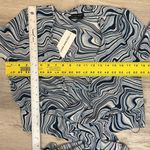 Streetwear Society NWT 2 Tone Blue & White Abstract Print Sheer Long Sleeve Wrap Photo 10