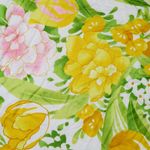 Vintage 70s Avon Burst of Spring Floral Scarf Wraps Green Photo 1