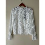 Rain White Lace Long Sleeve Top Size Medium Photo 1