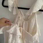 1. State  Cream Ruffle Halter Camisole Top Sz Small Photo 8
