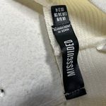 Missguided  Women's Off White Cropped V-Neck Knit Tank Top Size 2/4 Photo 1