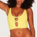 Frederick's of Hollywood NWT  Womens Small Sunset Strap Bathing Suit Top Yellow Photo 0
