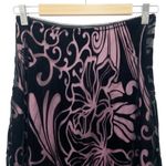 Jody Vintage Y2K Black Pink Velvet Burnout Skirt A Photo 4
