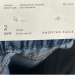 American Eagle NWT Denim Joggers Womens 2 Short Rocky Blue Cargo High Rise 90s Photo 5