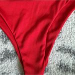 Red One Shoulder Cutout Bikini Size M Photo 2