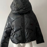 ZARA  hooded Camouflage Puffer down Jacket S cropped winter snowboard outdoors Photo 0