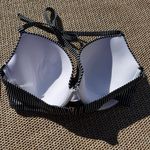 Shade & Shore Shade Shore 38DD Bikini Top Striped Black White Molded Cup Underwire New‎ Photo 1