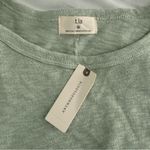 Anthropologie t.la Mint Green Cropped Oversized Long Sleeve Pocket Tee Photo 3