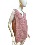 SheIn Ditsy Flower Print Blouse Pink and White Sleeveless 1X Photo 4