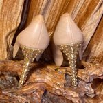 Betsey Johnson gold sparkle studded Veeraa nude stiletto platform pump heel 6 Photo 3