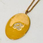 Kate Spade  Oval Pave Script “A” One In A Million Pendant Gold Tone Necklace Photo 0