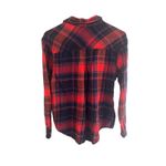 BDG Womens XS Flannel Red Blue Plaid Button Up Shirt Long Sleeve Casual Top Fall Photo 1
