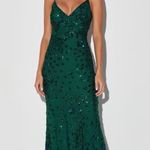 Lulus Green Sequin Maxi Dress Photo 0