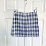 Reformation Suzie Mini Skirt in Blue Plaid Photo 4