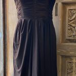 Badgley Mischka Bagdley Mischka Bronze Strapless Ruched Dress Size 8 NWT Photo 0