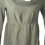 Anthropologie  Saturday Sunday Olive Green Cowl Neck Babydoll Dress – Medium Photo 3
