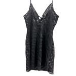 Gilligan & Omalley Black Animal Print Lingerie Nightgown Chemise Womens Large Photo 6