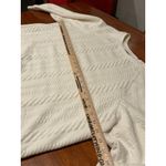 Adrianna Papell Sweatshirt Sweater Pattern 1X Women's White Top Crewneck Long Photo 6