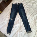 Frame le high raw hem distressed dark wash skinny jeans 29 Photo 0
