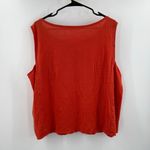 Eileen Fisher Tank Top Size 1X 100% Organic Linen Plus Curvy NEW Orange NWOT Photo 1
