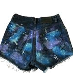 Calvin Klein  galaxy painted black denim shorts high waisted Size 29 Photo 1
