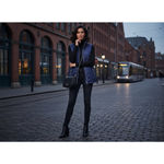 Chico's  Quilted Full Zip Vest Blue Stand Collar Zip Front Pockets Medium Photo 1