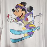 Disney Mickey mouse skiing sweatshirt men's large faded Photo 4